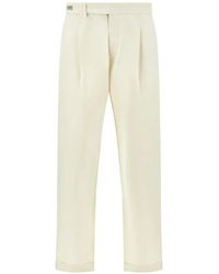 Paul & Shark - Pleated Chino Trousers - Lyst