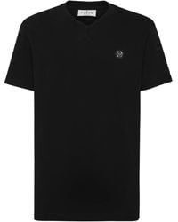 Philipp Plein - Logo-Appliqué Cotton T-Shirt - Lyst
