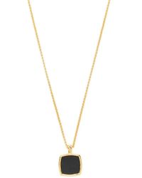 Tom Wood - Cushion Onyx Pendant Necklace - Lyst