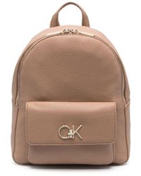 Calvin Klein - Mochila granulada con placa del logo - Lyst