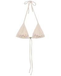 Prada - Rhinestone-Embellished Triangle Bikini Top - Lyst