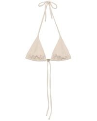 Prada - Rhinestone-Embellished Triangle Bikini Top - Lyst