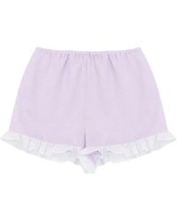 Sleeper - Pantalones cortos con dobladillo de volantes - Lyst
