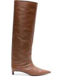 Jil Sander - 30mm Knee-high Leather Boots - Lyst