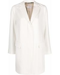 Alberto Biani - Buttoned Up Wool Coat - Lyst
