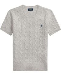 Polo Ralph Lauren - Cable-Knit Short-Sleeve Top - Lyst