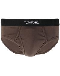 Tom Ford - Logo Cotton Briefs - Lyst