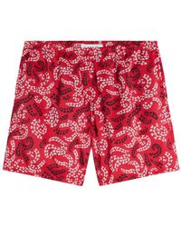 Lanvin - Pantalones cortos de natación rojos de Carmine con bolsillos - Lyst