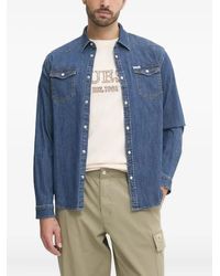 Guess - Denim Flap-Pockets Shirt - Lyst