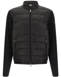 Moncler - Zip Panelled Cardigan - Lyst