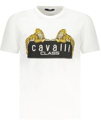 Roberto Cavalli - Leopard-Graphic Print T-Shirt - Lyst
