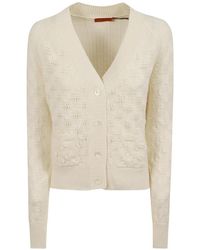 Ermanno Scervino - Pointelle-Knit Button-Up Cardigan - Lyst