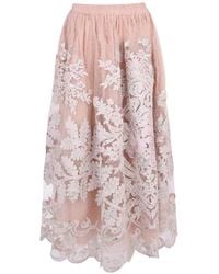 Biyan - Mabel Embroidered Tulle Skirt - Lyst