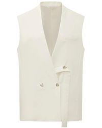 BOSS - Double-Breasted Sleeveless Waistcoat - Lyst