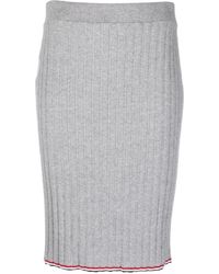 Thom Browne - Ribbed-Knit Cashmere Pencil Skirt - Lyst