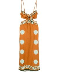 Johanna Ortiz - Los Siete Mares Midi Dress - Lyst