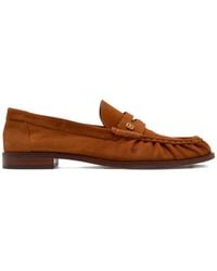 SCHUTZ SHOES - Logo-Appliqué Gathered Loafers - Lyst