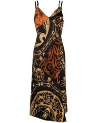Marine Serre - Ornament Jewelry-Print Regenerated-Silk Dress - Lyst