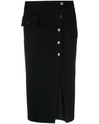 Sandro - High-waist Tweed Skirt - Lyst