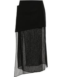 Gauchère - Panelled Wool Skirt - Lyst