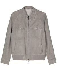 Salvatore Santoro - Logo-Plaque Suede Jacket - Lyst