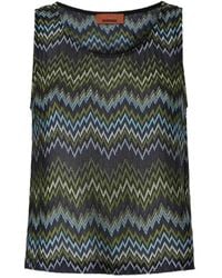 Missoni - Sleeveless Viscose Top With Snake Motif - Lyst