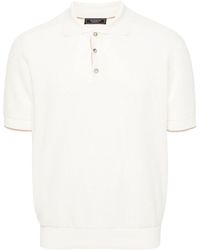 Peserico - Ribbed Cotton Polo Shirt - Lyst