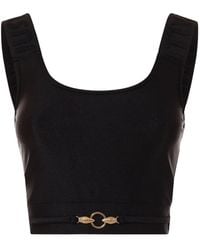 Just Cavalli - Logo-Strap Cropped Top - Lyst