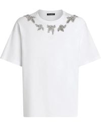 Dolce & Gabbana - Crystal-Embellished T-Shirt - Lyst