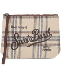 MC2 Saint Barth - Aline Tartan-Check Clutch Bag - Lyst