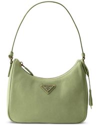 Prada - Re-Edition 2005 Nubuck And Saffiano-Leather Mini Bag - Lyst