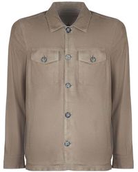 Volfagli - Urano Button-Front Suede Shirt Jacket - Lyst
