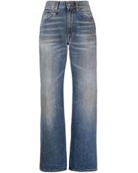 R13 - Halbhohe Straight-Leg-Jeans - Lyst