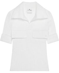 Courreges - Ribbed Chest-Pocket T-Shirt - Lyst