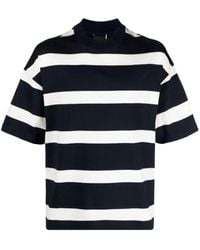 Paul & Shark - Logo-patch Striped Cotton T-shirt - Lyst