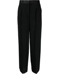 DKNY - Pleat-Detail Wide-Leg Trousers - Lyst