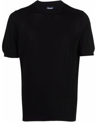 Drumohr - Fine Knit Mock-neck T-shirt - Lyst