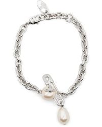 Vivienne Westwood Safety Pin Bracelet in Black | Lyst