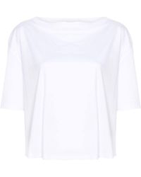 Allude - Boat-neck Cotton T-shirt - Lyst