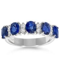 Leo Pizzo - 18Kt Witgouden Eternity Ring Met Saffier - Lyst