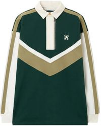 Palm Angels - Poloshirt Met Colourblocking En Monogram - Lyst