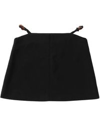 Ganni - Organic-Cotton Mini Skirt - Lyst