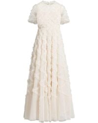Needle & Thread - Evelyn Ruffled Tulle Gown - Lyst