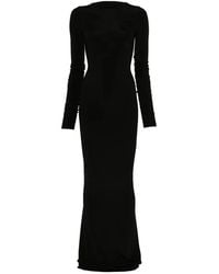 Rick Owens - Robe Longue Temple À Manches Longues - Lyst