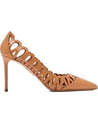 Aquazzura - 85Mm Peep Scalloped-Cut Pumps - Lyst