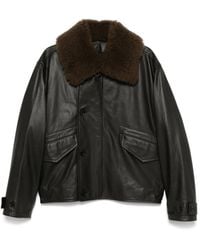 Lemaire - レザー パデッドジャケット - Lyst