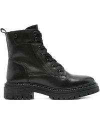 Geox - Lace-Up Leather Boots - Lyst
