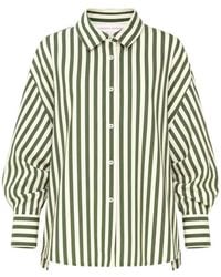 Carolina Herrera - Clara Striped Balloon-Sleeve Shirt - Lyst