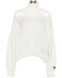 Maison Mihara Yasuhiro - Cold-Shoulder Layered-Effect Sweater - Lyst