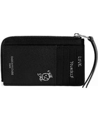 Zadig & Voltaire - Graffiti-Print Pebbled Cardholder - Lyst